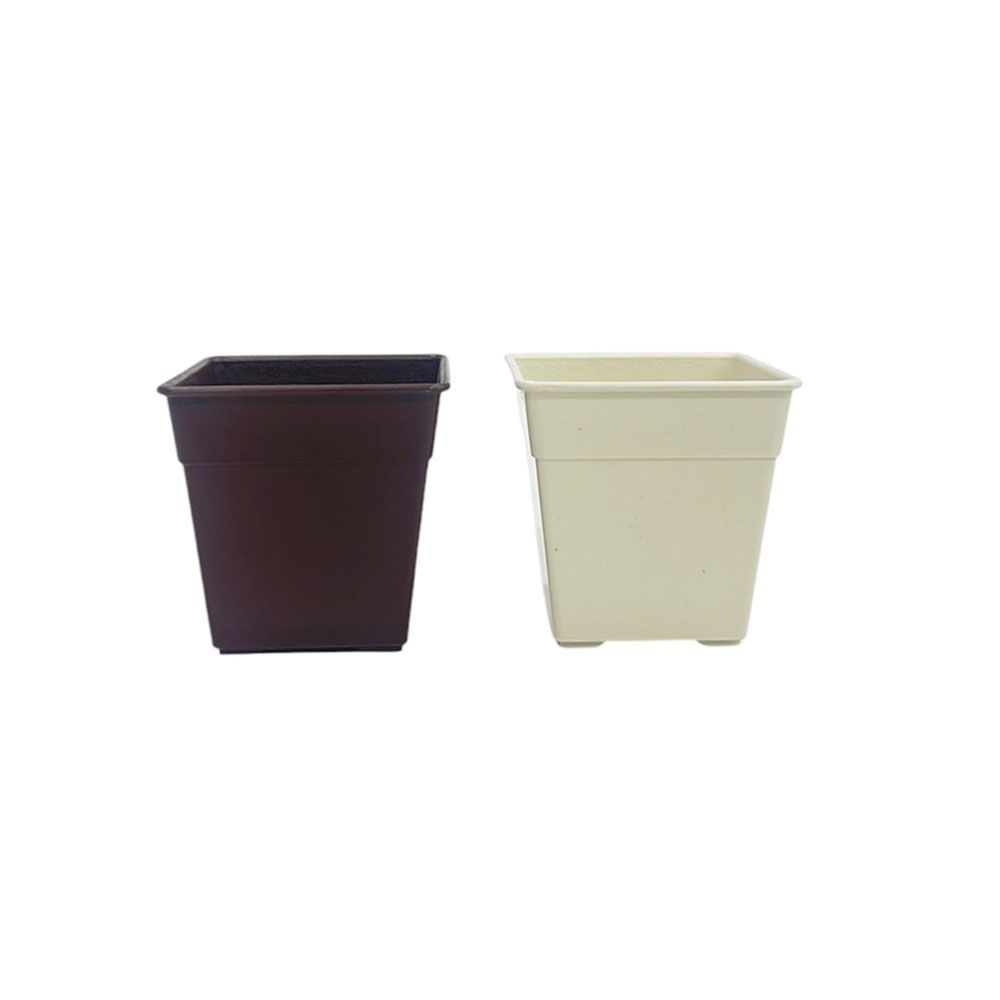 SQUARE PLASTIC POT SIZE 4 INCHES (ASSORTED)