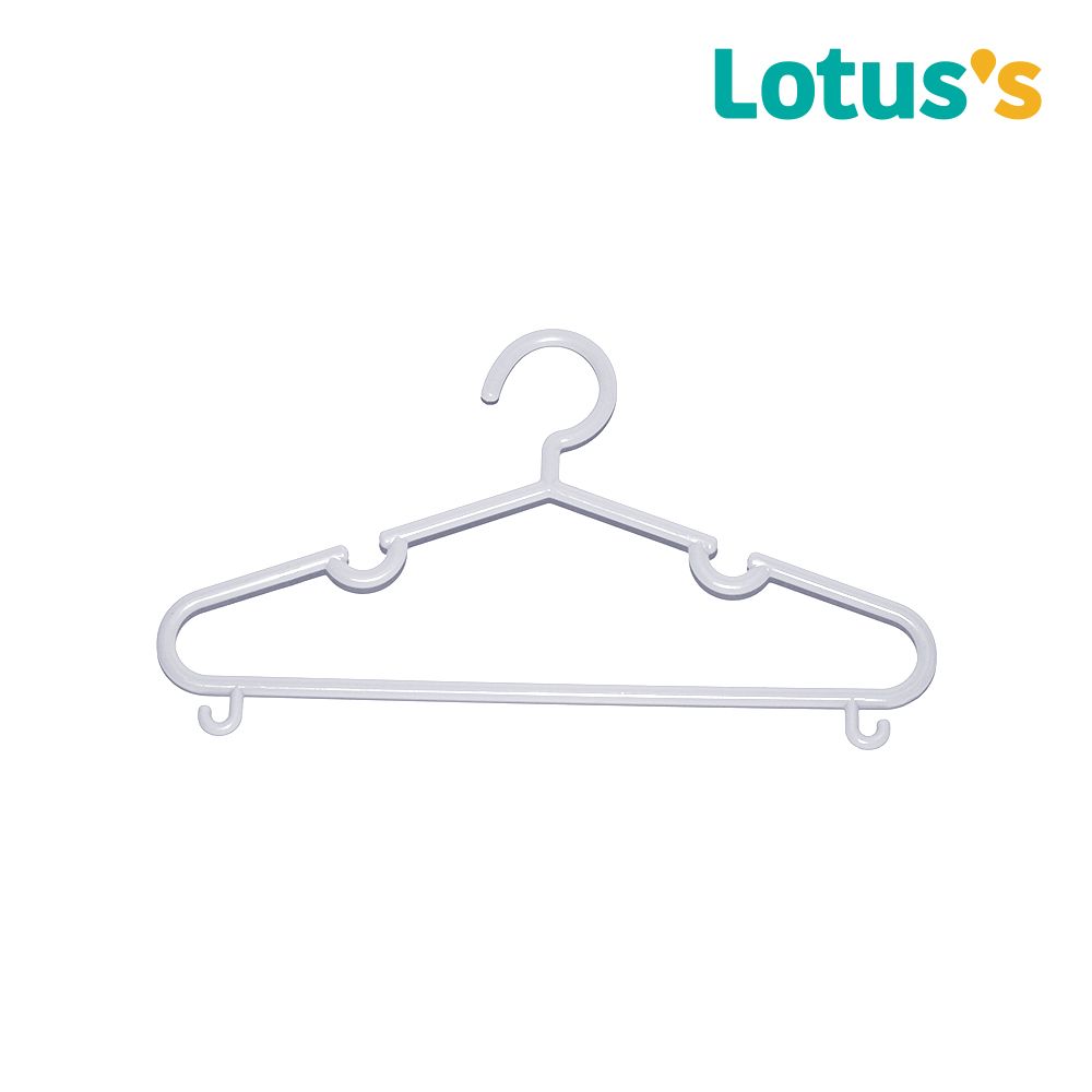 โลตัสไม้แขวนเสื้อเด็กสีขาว แพ็ค6