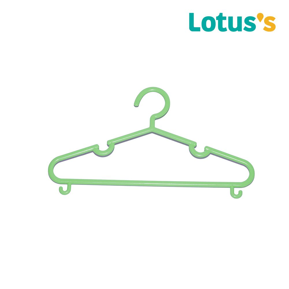 โลตัสไม้แขวนเสื้อเด็กสีเขียว แพ็ค6