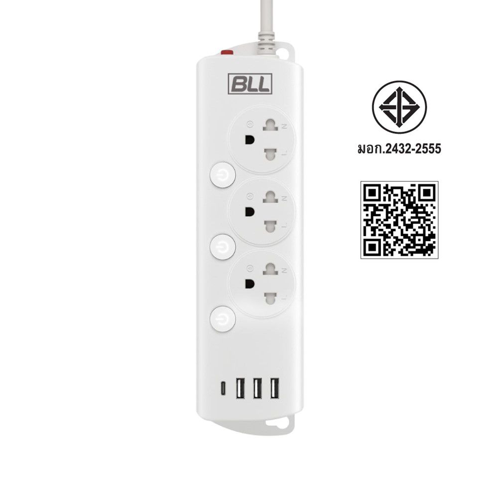 BLL 3SOCKET 3SWITCH 3USB 1TYPEC B88 3M.