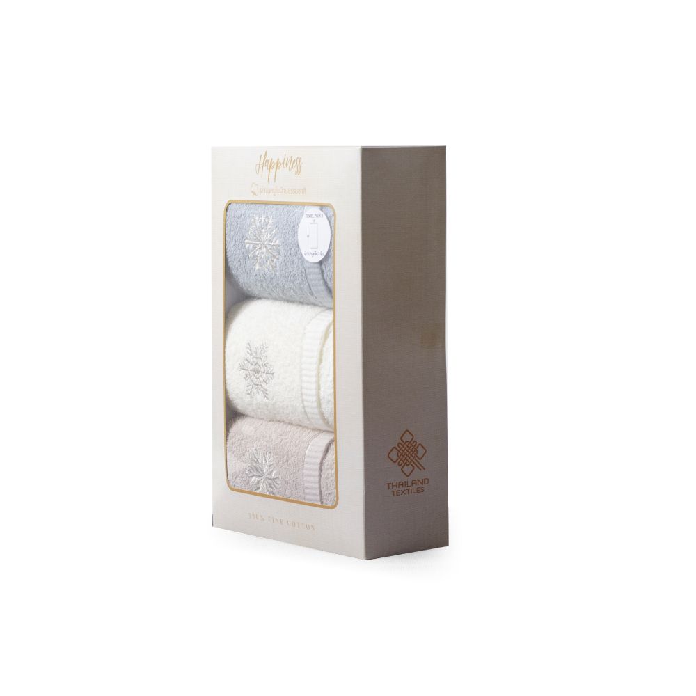 GIFT SET ผ้าขนหนูปักลาย15X30นิ้ว PACK3