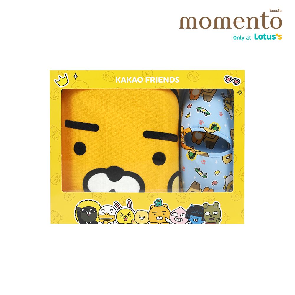 โมเมนโต GIFTSETผ้าขนหนู KAKAO 30X60นิ้ว+รองเท้า