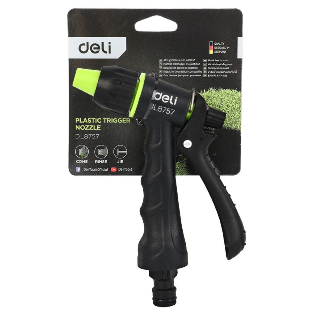 DELI ปืนฉีดน้ำปรับ 3แบบ EDL8757 3/4 นิ้ว