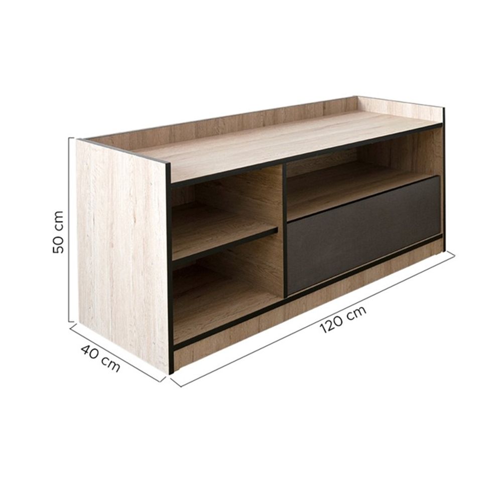 ตู้วางทีวี CB-04 สีโซลิคเทา 120X40X50 ซม.