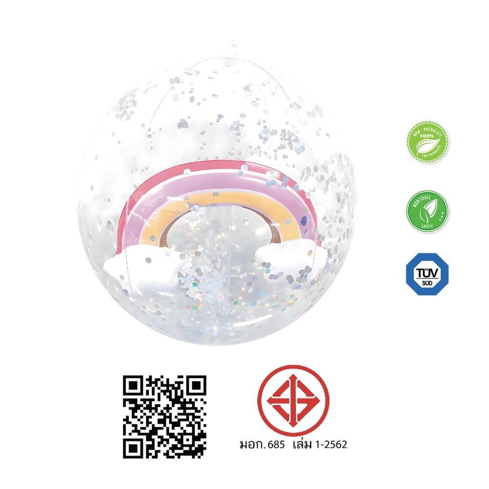 ลูกบอลกลิตเตอร์ ขนาด 46X46 ซม. (คละแบบ)