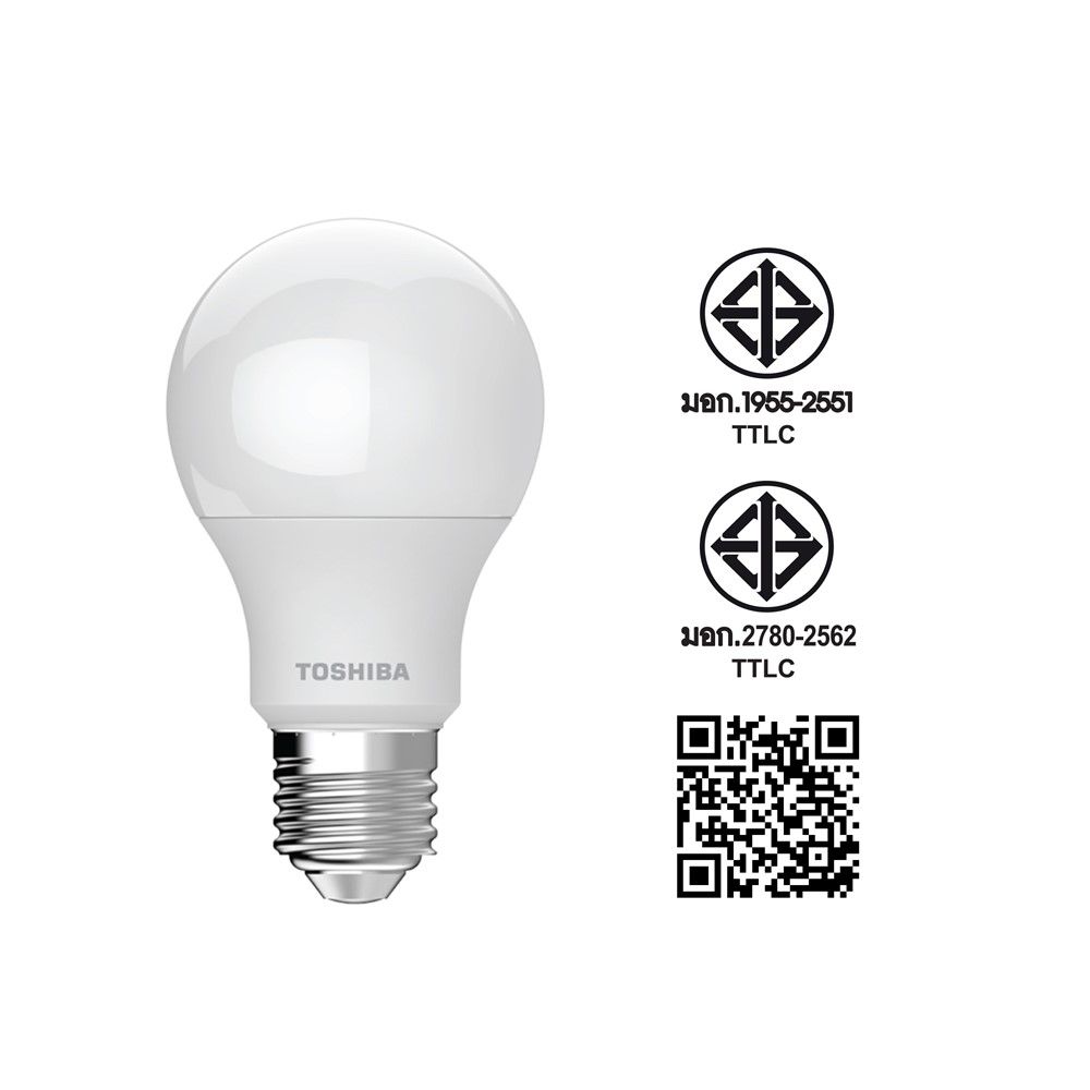 TOSHIBA หลอดไฟ LED BULB 9W แสงขาว
