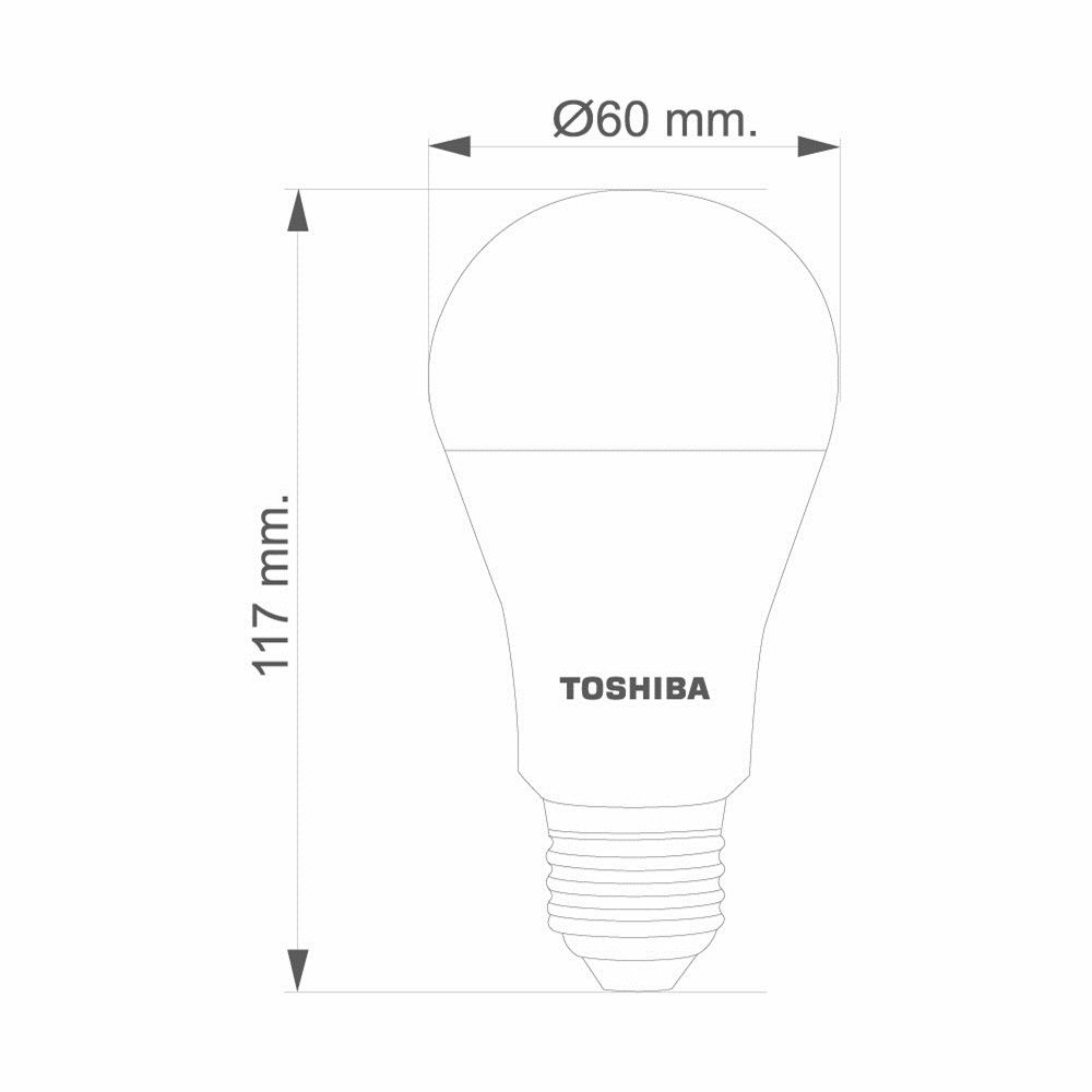 TOSHIBA หลอดไฟ LED BULB 10.5Wแสงขาว X2