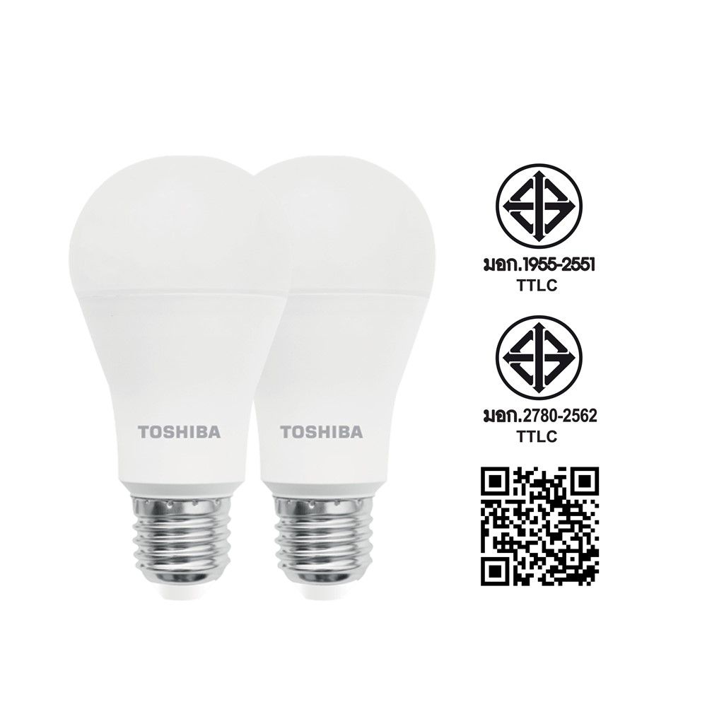 TOSHIBA หลอดไฟ LED BULB 10.5Wแสงขาว X2