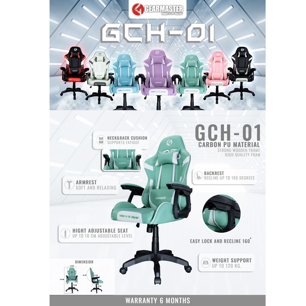 เกียร์มาสเตอร์ เก้าอี้ GCH01 สีดำ-แดง