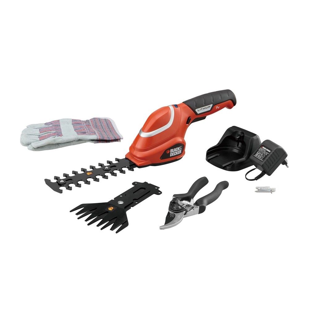 BLACK DECKER เครื่องตัดแต่งพุ่มไร้สาย 7V