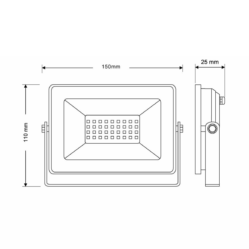 SHINING LED FLOOD LIGHT 30W WARM WHITE