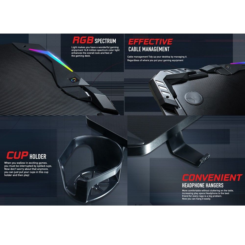 NUBWO GAMING DESK NXGD-800 RGB SPECTRUM