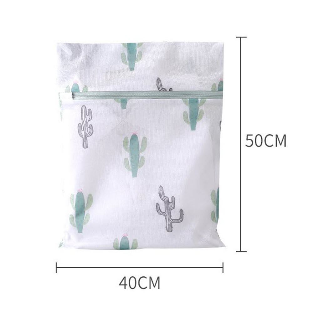 ถุงซักผ้าพิมพ์ลายกระบองเพชร 40X50 ซม.