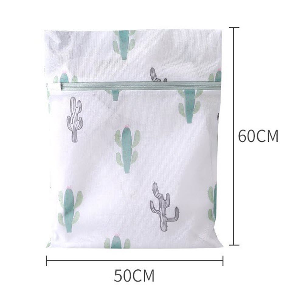 ถุงซักผ้าพิมพ์ลายกระบองเพชร 50X60 ซม.