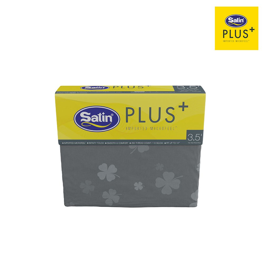 SATINPLUS BEDSHEET DARK GREY LK051 3.5 FT.