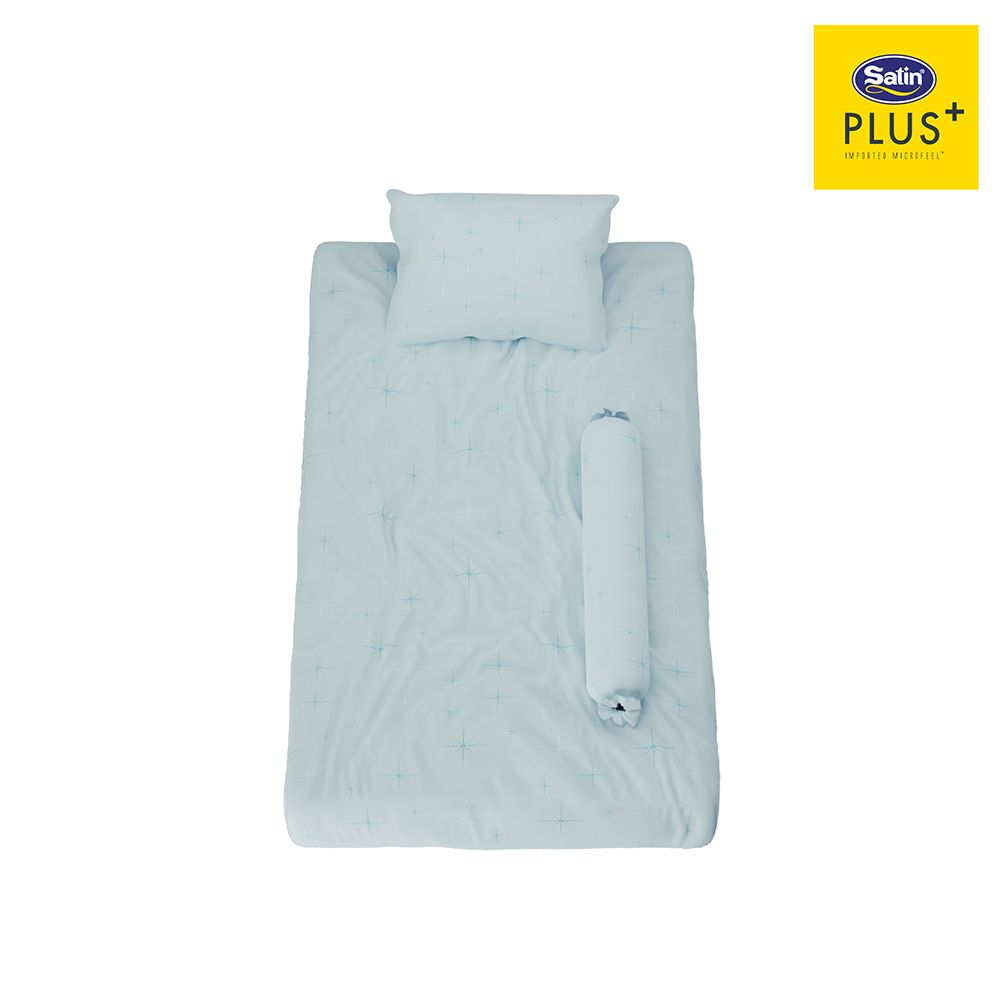 SATINPLUS BEDSHEET LIGHT BLUE LK052 3.5 FT.