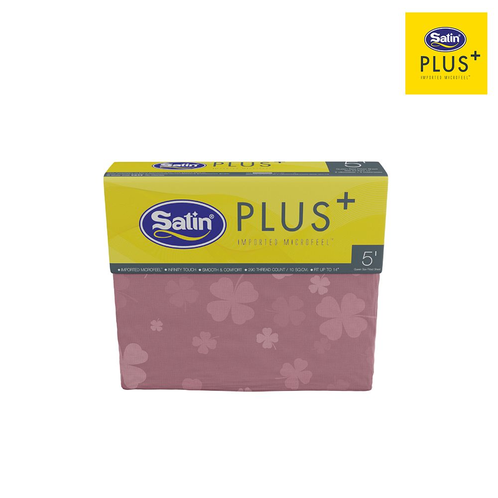 SATINPLUS BEDSHEET PINK LK055 5 FT. 5 PCS.