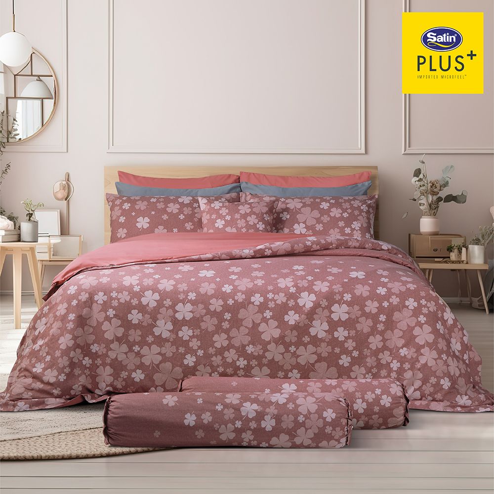 SATINPLUS BEDSHEET PINK LK055 5 FT. 5 PCS.