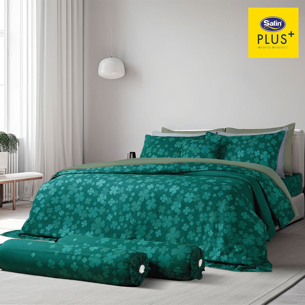 SATINPLUS BEDSHEET GREEN LK050 6 FT. 5 PCS.