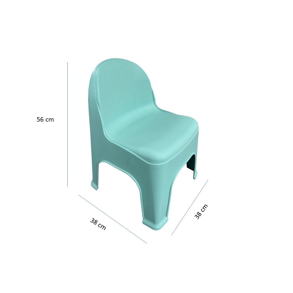 เก้าอี้เตี้ยมีพนักพิง รุ่น MINI HEALTHY สีเขียว