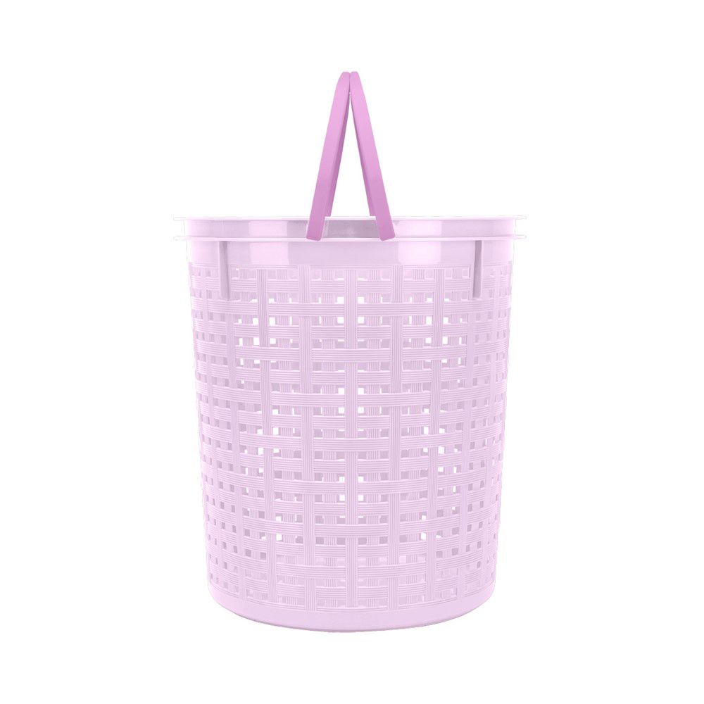 โลตัส ตะกร้าลายหวาย สีม่วงพาสเทล NO.4212