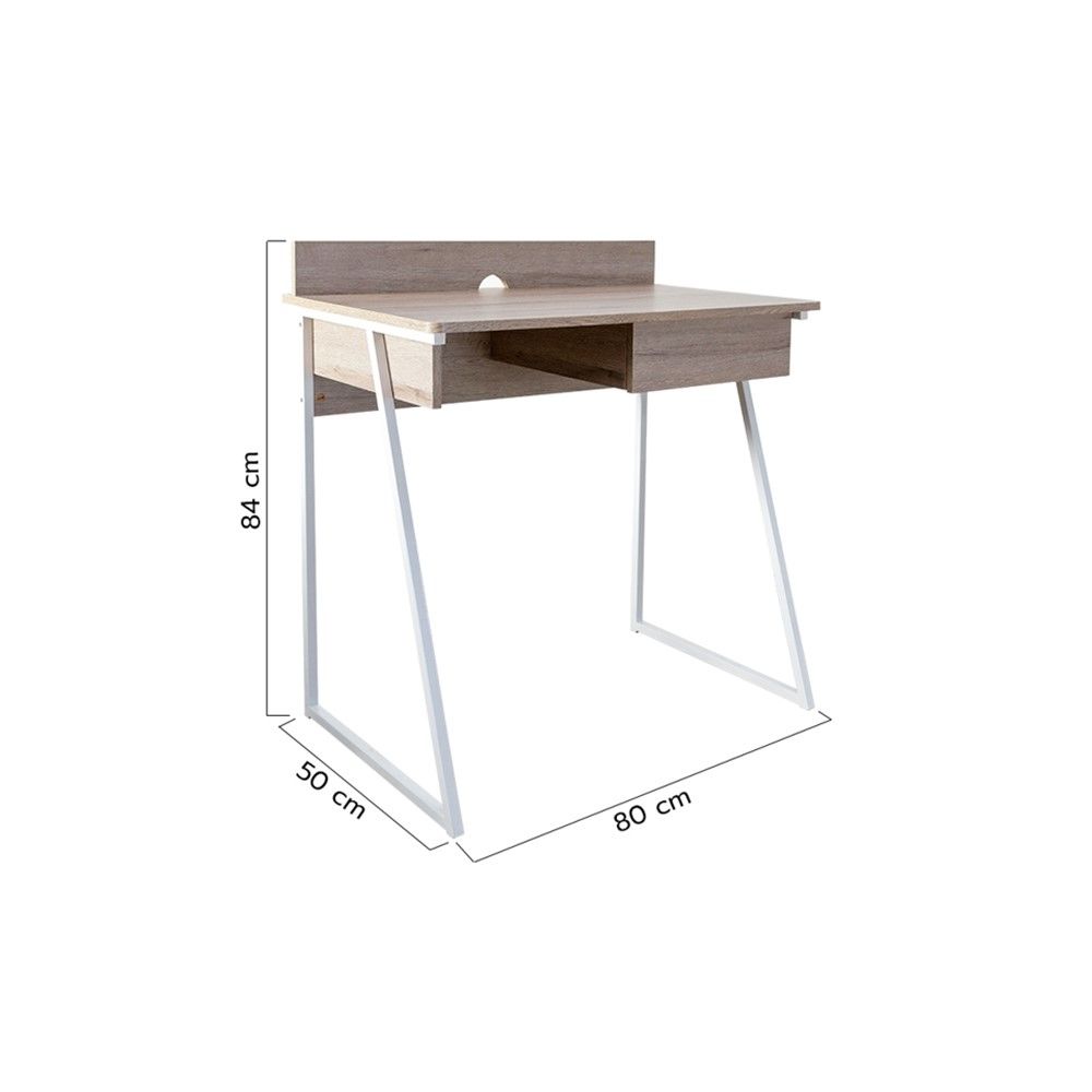 โต๊ะนักเรียน 1 ลิ้นชัก สีโซลิด/ขาว 80X50X84 ซม.
