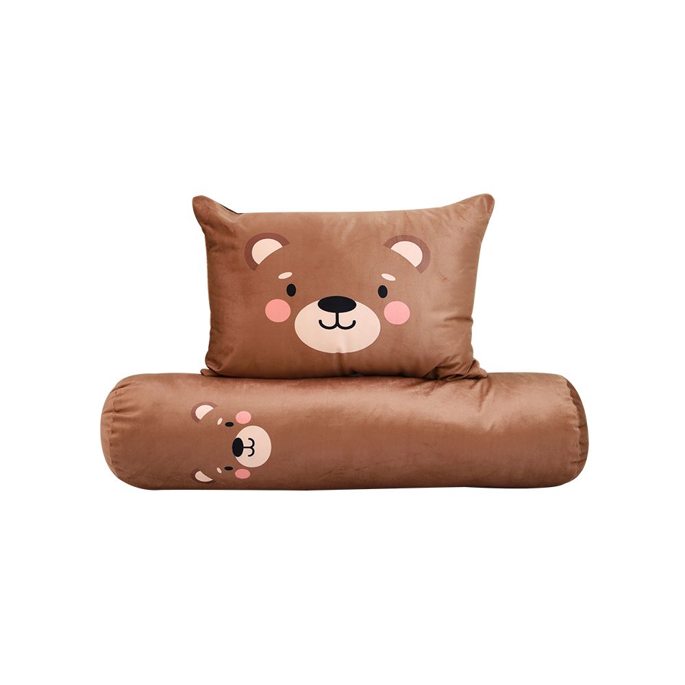 MOMENTO PILLOW+BOLSTER ANIMAL (ASSORTED)