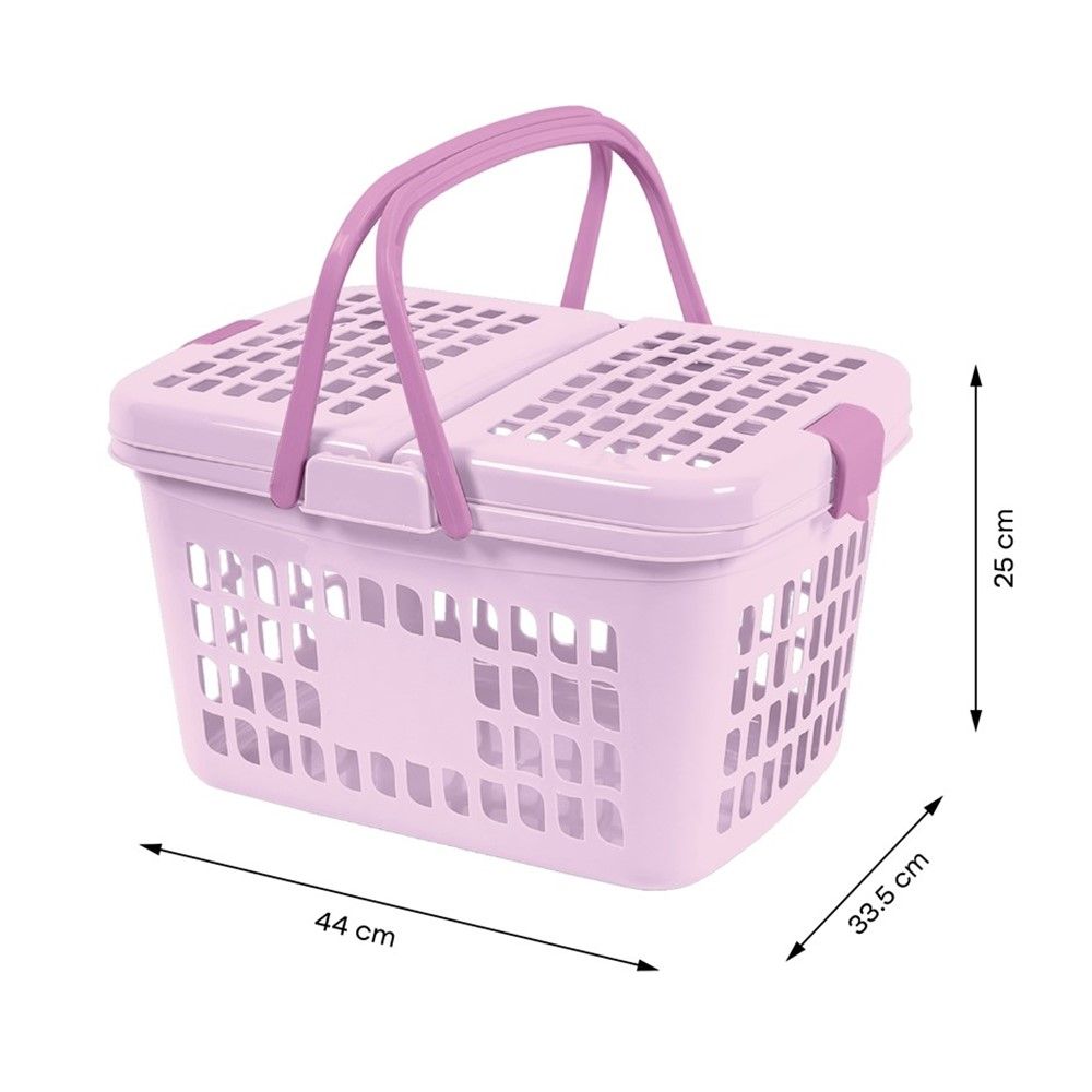 JCJ ตะกร้าปิกนิกฝาเปิด-ปิด NO.2208 (คละสี)