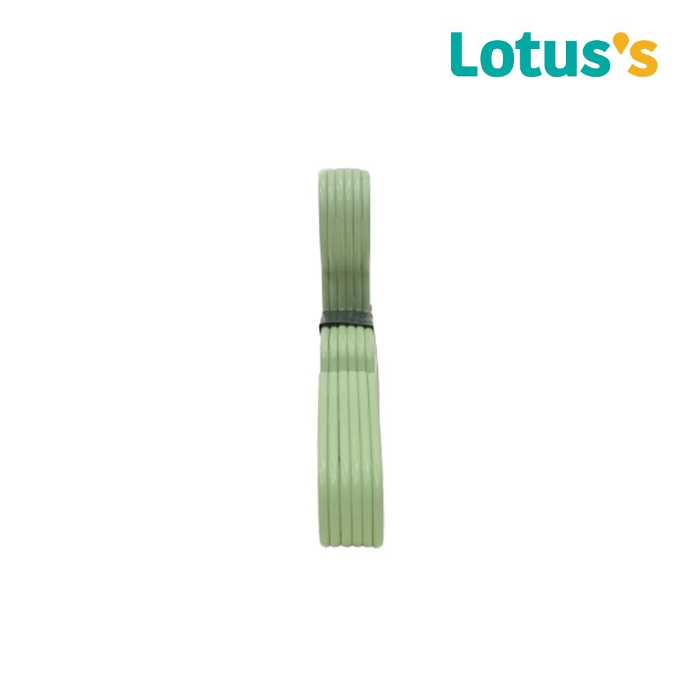 โลตัสไม้แขวนเสื้อ พลาสติกใส สีเขียวพาสเทล X6