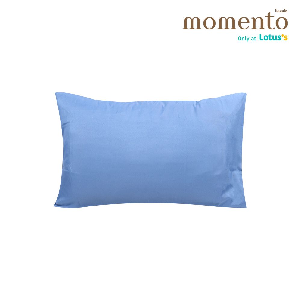โมเมนโตปลอกหมอนหนุนไมโครเท็กซ์ สีฟ้า