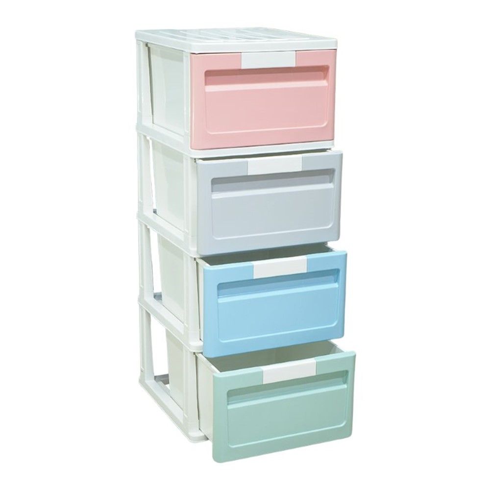 โลตัสตู้ลิ้นชักทรงสูงสีมินิมอล 4 ชั้น (คละแบบ)