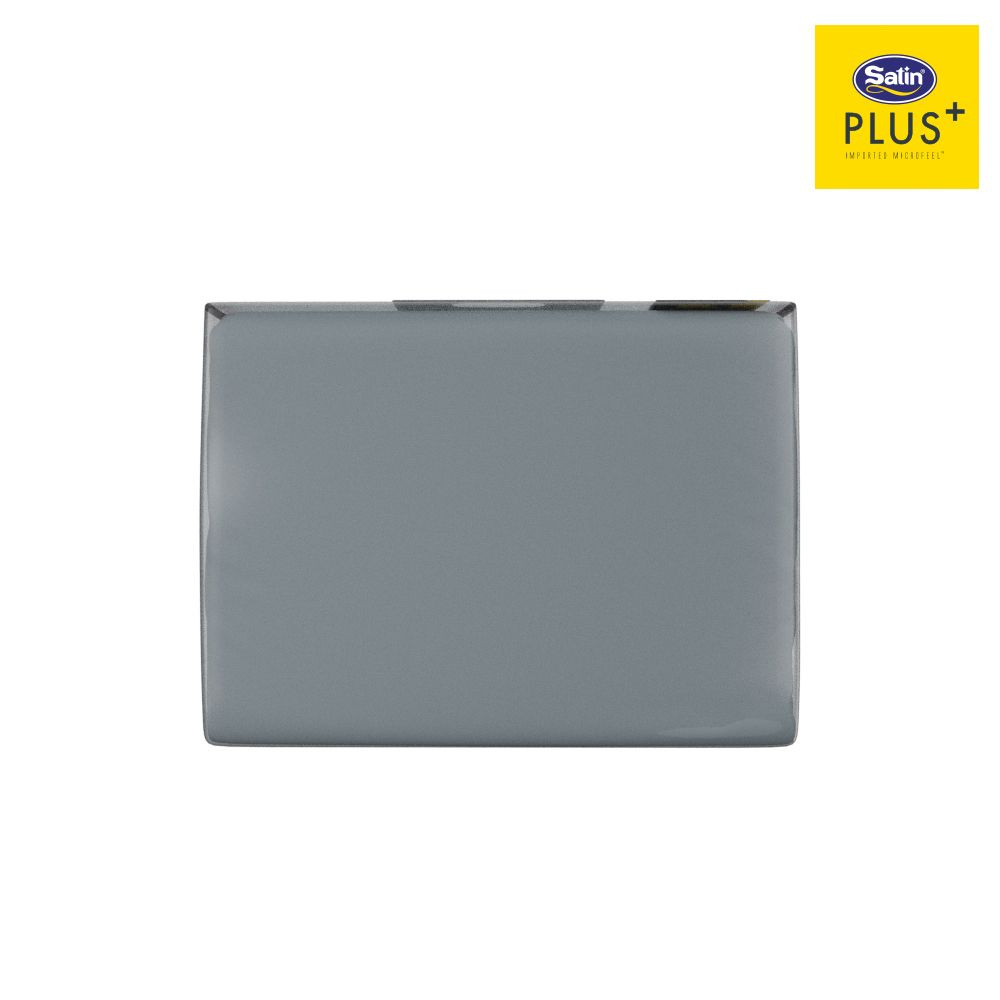 ซาตินพลัสผ้าปูสีเทา PS022 6 ฟุต พร้อมผ้านวม 90X100 นิ้ว