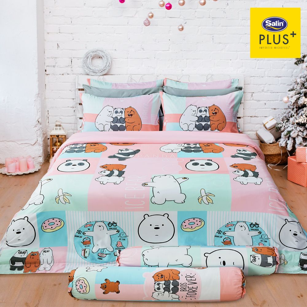 ซาตินพลัสผ้าปูวีแบร์ PB007 6 ฟุต พร้อมผ้านวม 90X100 นิ้ว