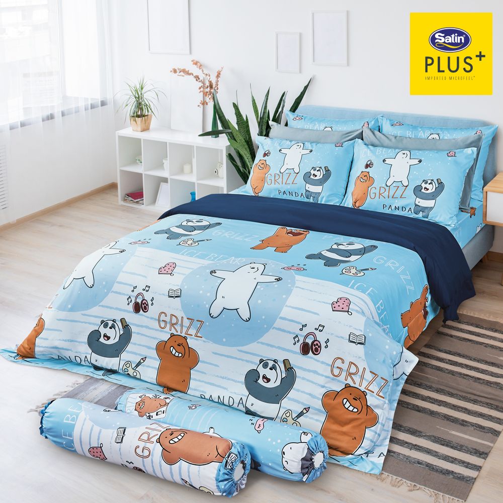 ซาตินพลัสผ้าปูวีแบร์ PB008 6 ฟุต พร้อมผ้านวม 90X100 นิ้ว