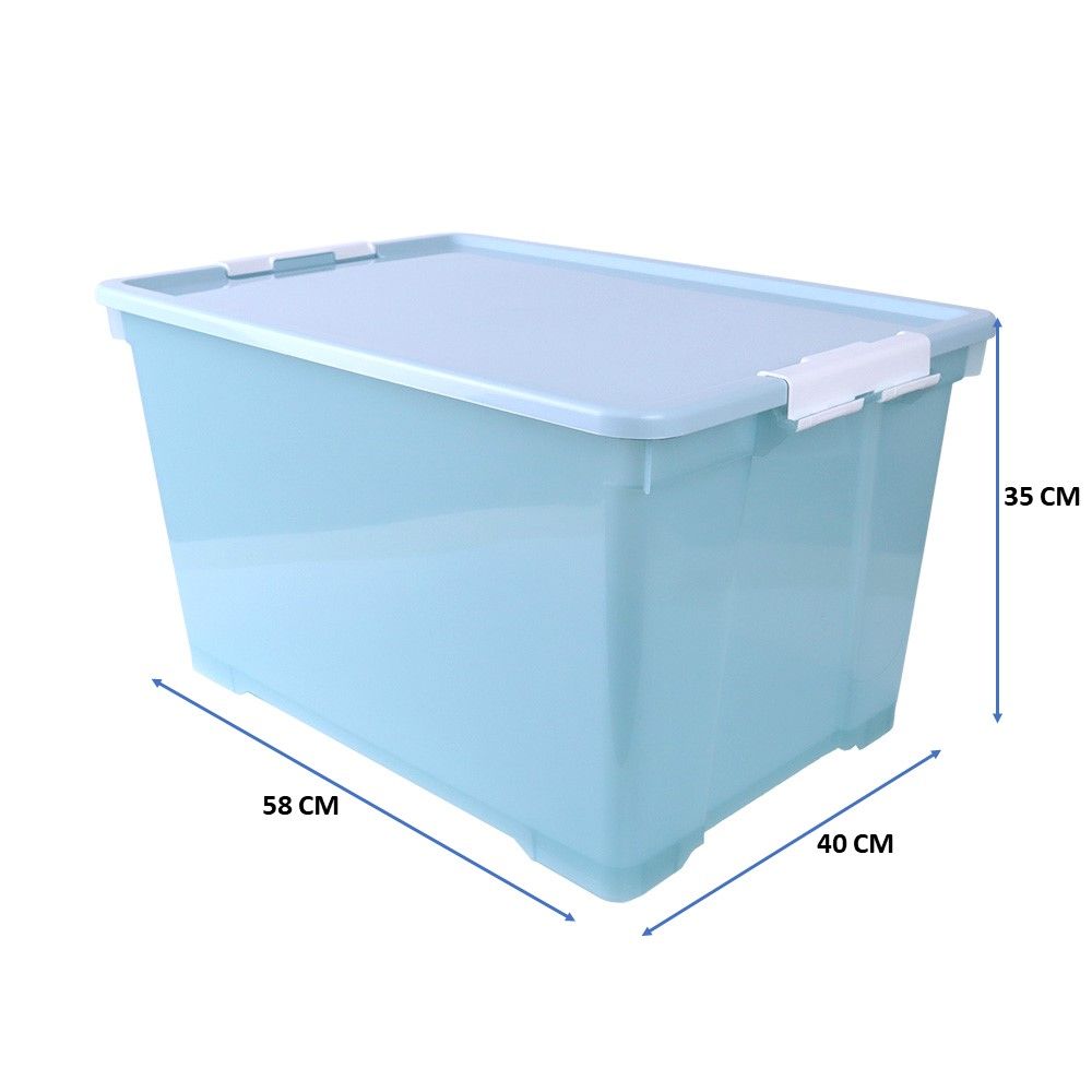 LOTUSS กล่องคอนเทนเนอร์ สีฟ้า 6664 60 ลิตร