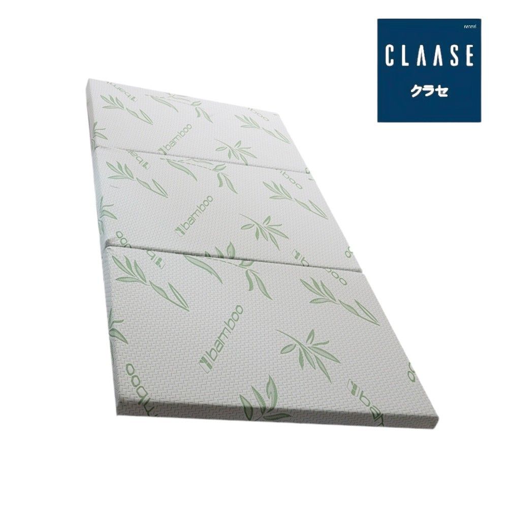 CLAASE ปิกนิกผ้าเยื่อไผ่ 3X6.5 ฟุต 3 พับ 3 นิ้ว