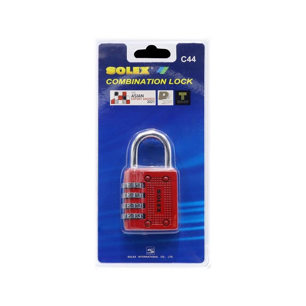 SOLEX COMBINATION LOCK C44 RED