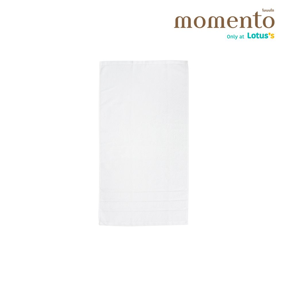 MOMENTO ผ้าขนหนูเสมือนคอตตอนขาว 15X30 นิ้ว