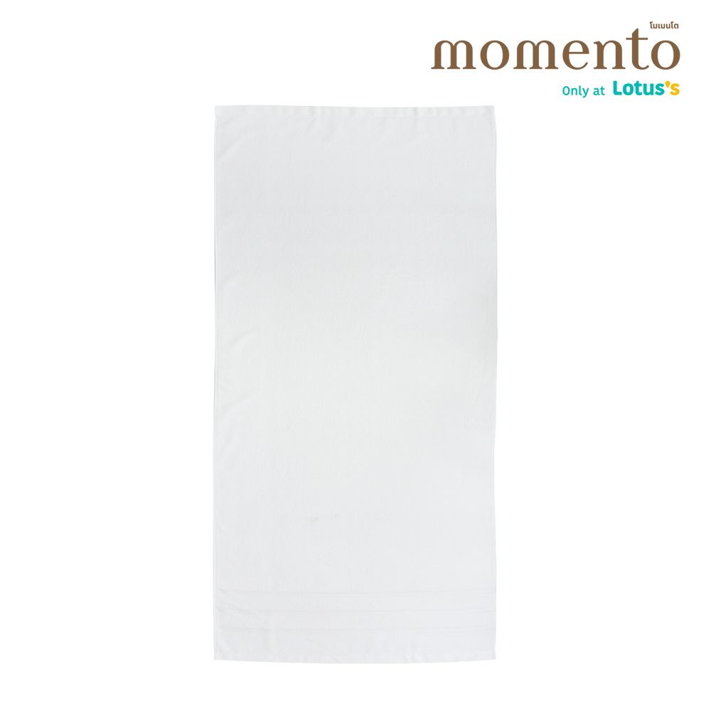 MOMENTO ผ้าขนหนูเสมือนคอตตอนขาว 27X54 นิ้ว