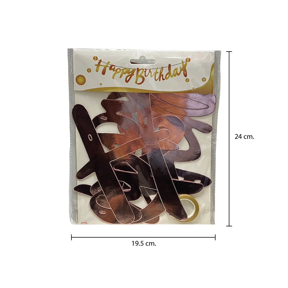 ธงตกแต่งปาร์ตี้ข้อความ HBD(คละแบบ)