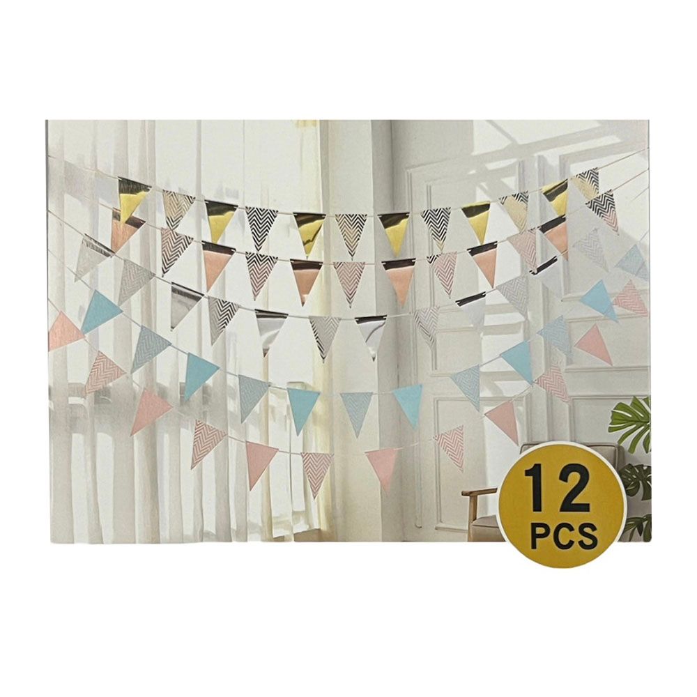 ธงสามเหลี่ยมตกแต่งปาร์ตี้(คละแบบ)