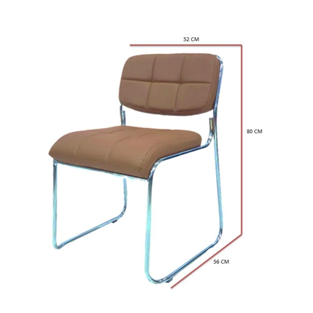 เก้าอี้เบาะหนัง SPEED สีน้ำตาล