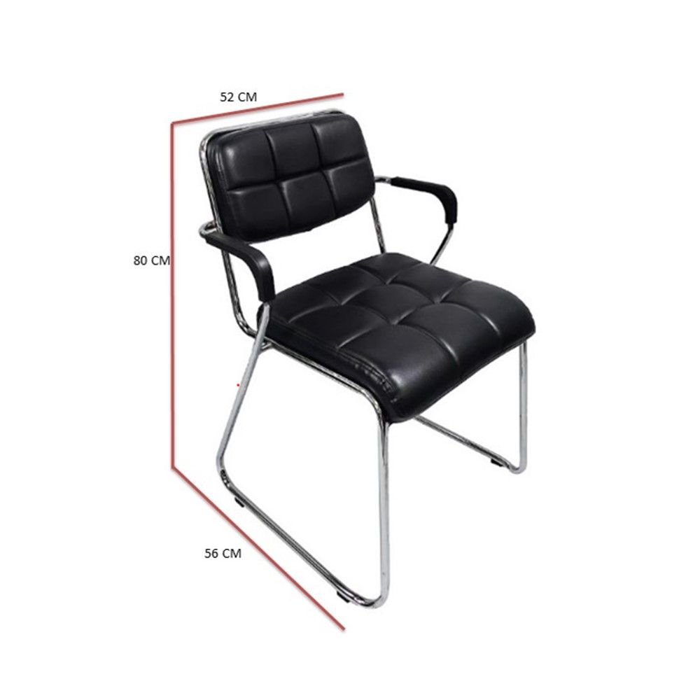 เก้าอี้เบาะหนัง SPEED-ARM สีดำ