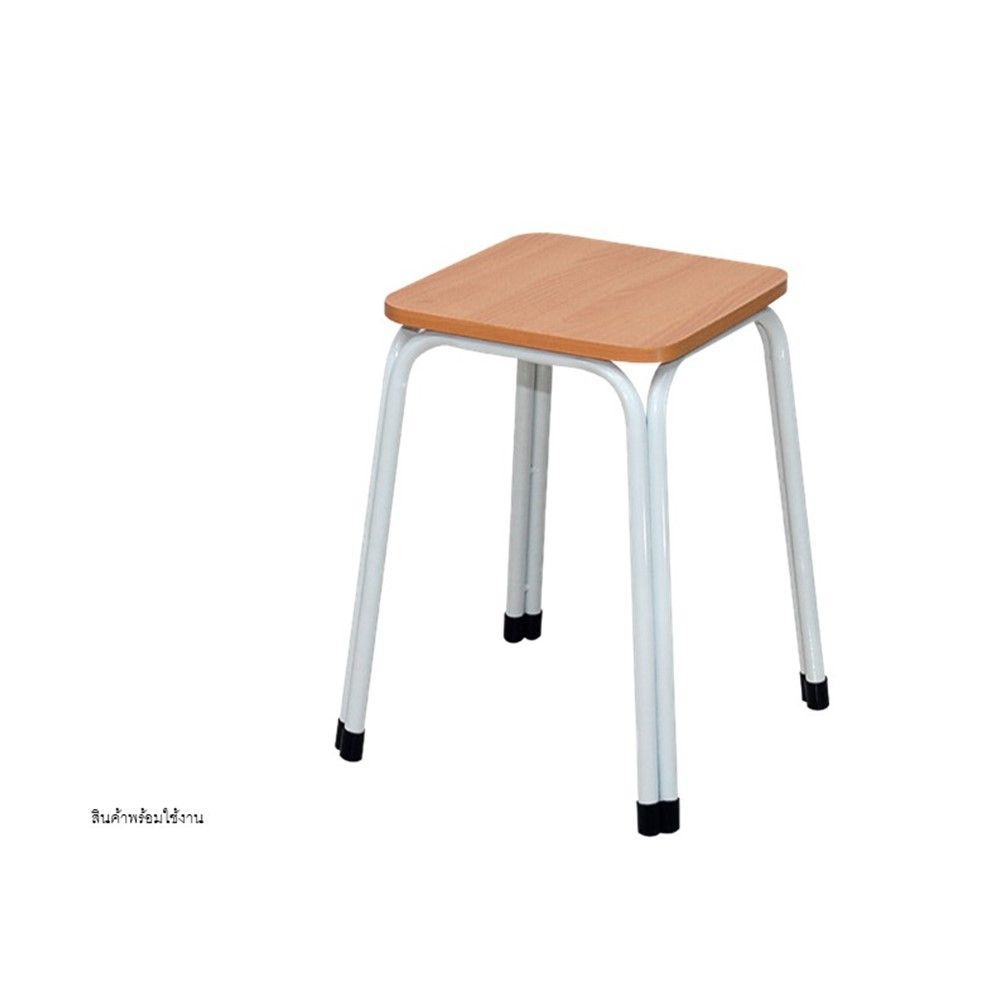 เก้าอี้ขาเหล็กท็อปไม้ STRONG สีบีช