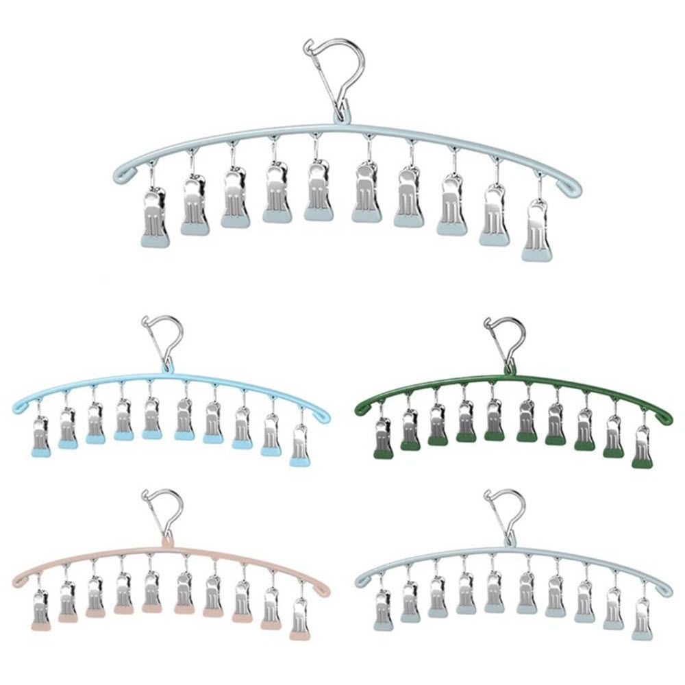 ไม้แขวนทรงโค้ง 10 กิ๊บ สีฟ้า 45.5 ซม.