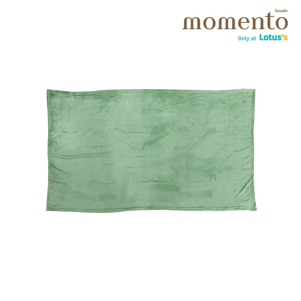 โมเมนโตผ้าห่มแฟลนเนลเขียว 40X60 นิ้ว