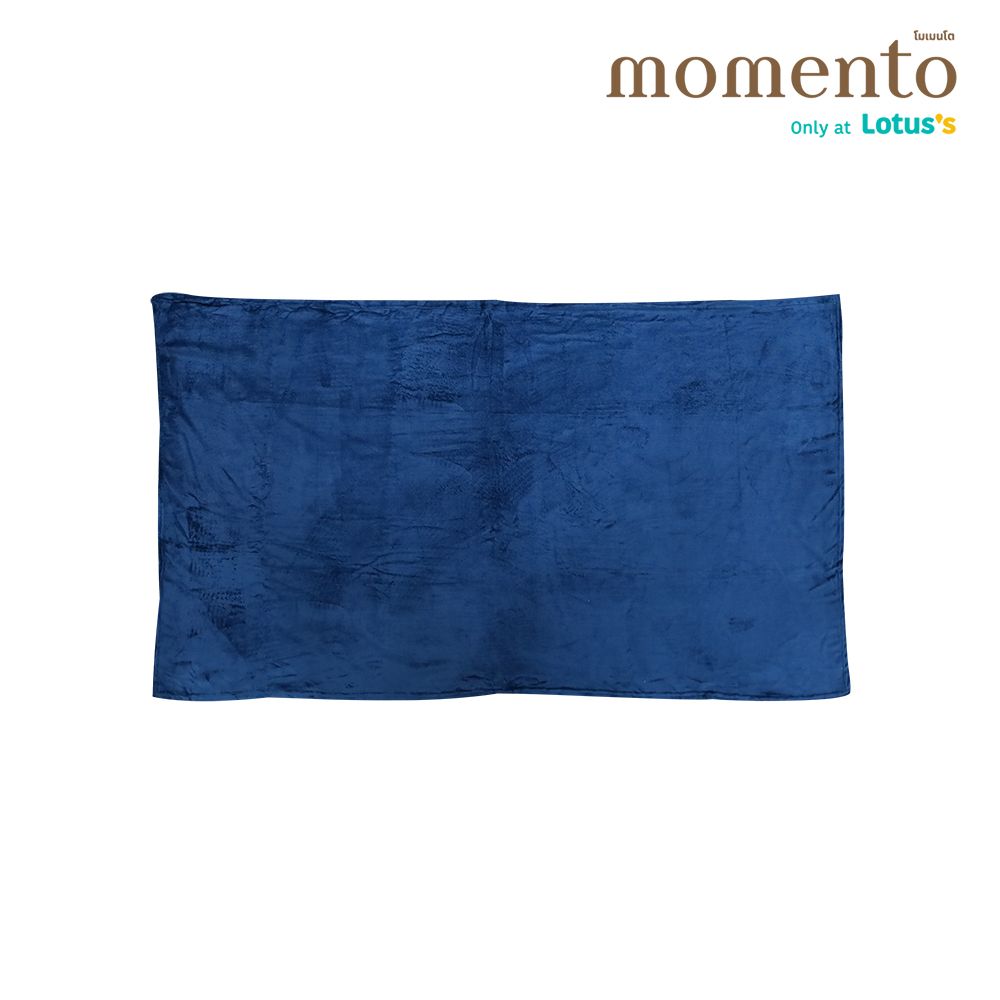 โมเมนโตผ้าห่มแฟลนเนลน้ำเงิน 40X60 นิ้ว