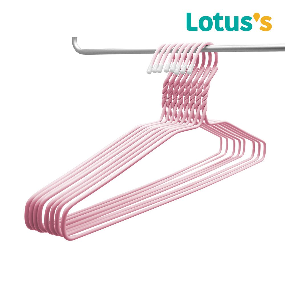 LOTUSS WIRE CLOTHES HANGER 2.3MM. LIGHT PINK X8