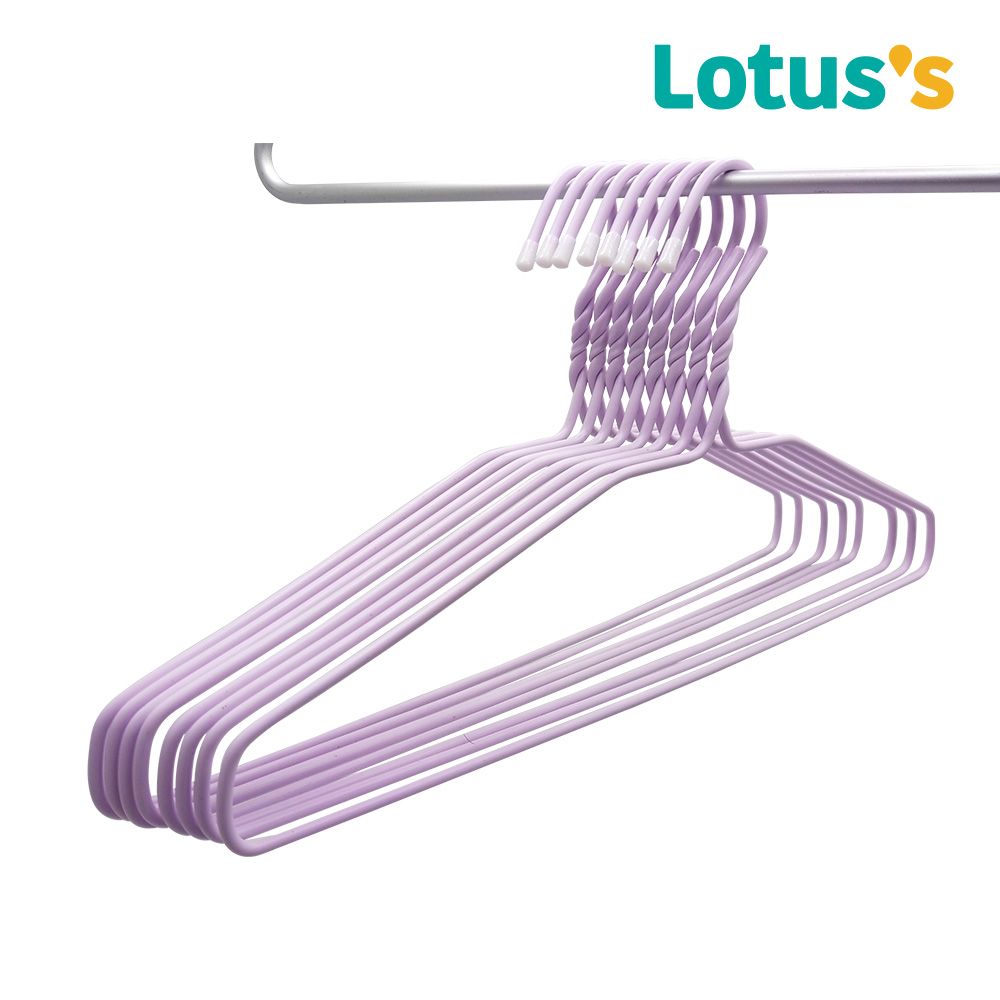 LOTUSS WIRE CLOTHES HANGER 2.3MM. PURPLE X8