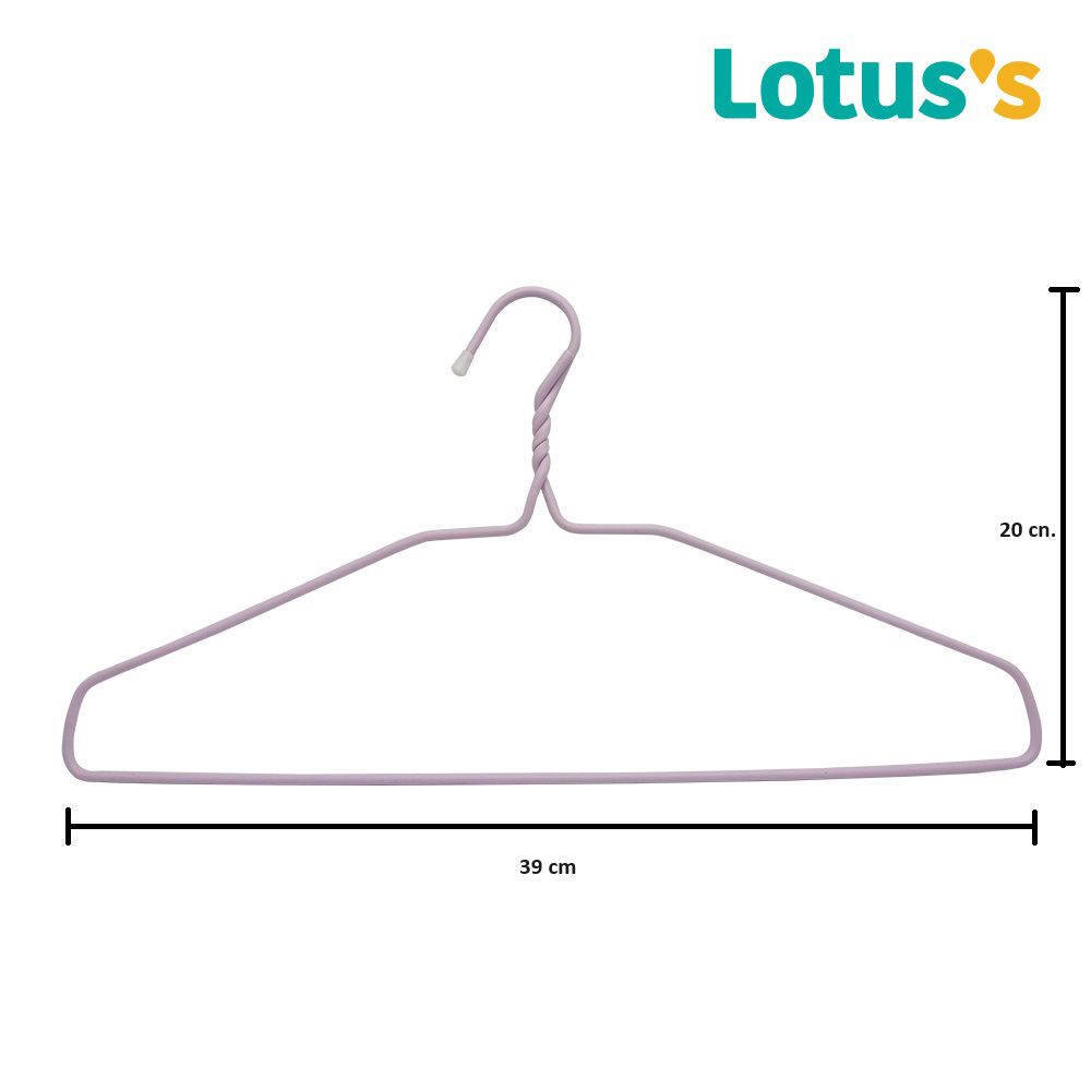 LOTUSS WIRE CLOTHES HANGER 2.3MM. PURPLE X8